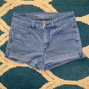 AEO SUPER SUPER STRETCH HI-RISE SHORTIE SHORTS